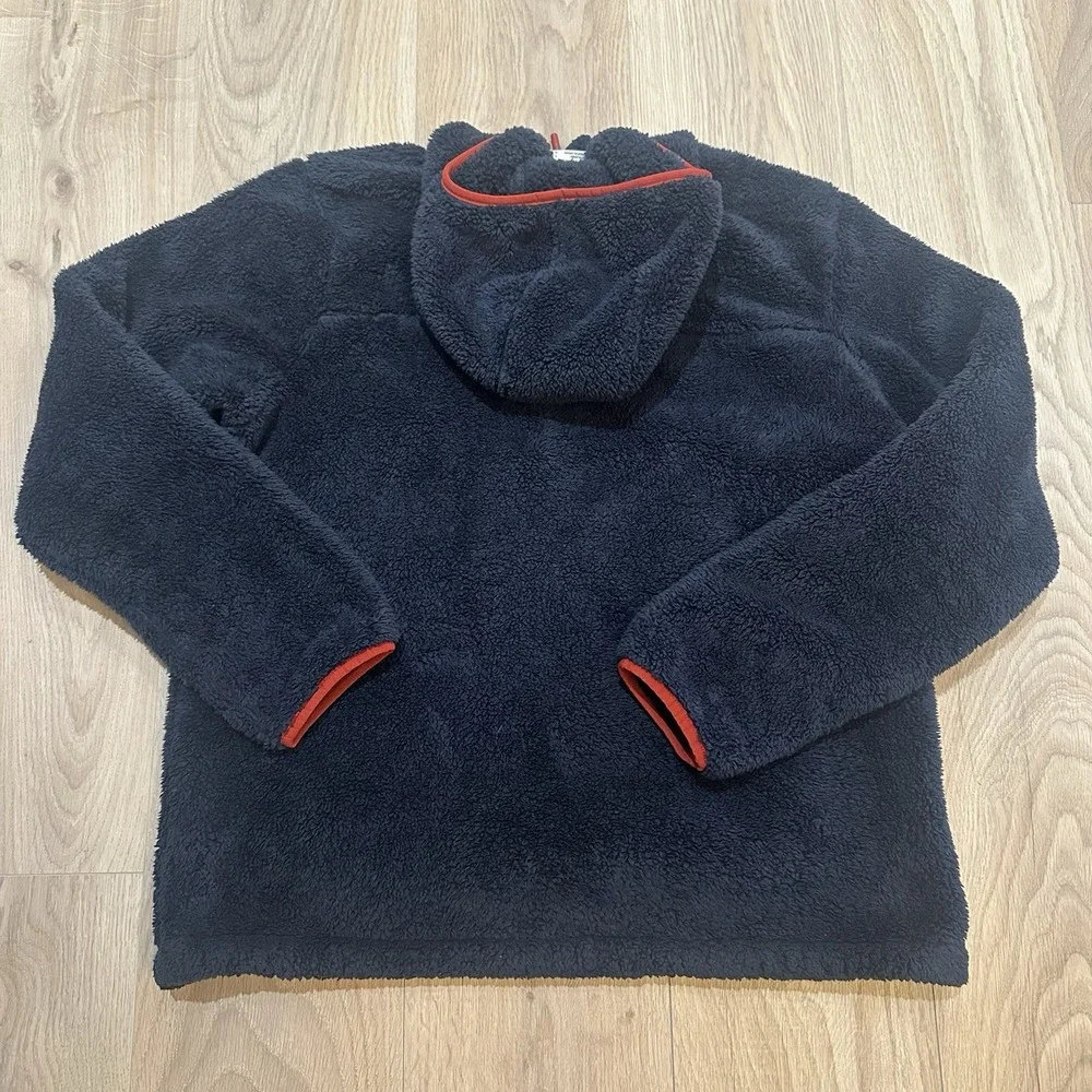 The North Face Sherpa Fleece Pullover Hoodie Mens Large Blue Red Campshire